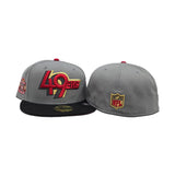 Dark Gray San Francisco 49ers Black Visor Red Bottom Super Bowl XXIX Champions Side Patch New Era 59Fifty Fitted