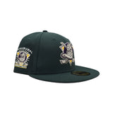 Dark Green Anaheim Mighty Ducks Gray Bottom 1993-1994 Inaugural Season Side Patch New Era 59Fifty Fitted