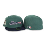 Green Houston Astros Navy Blue Visor Gray Bottom Celebrating 45 Years Side Patch New Era 59Fifty Fitted