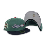 Green Houston Astros Navy Blue Visor Gray Bottom Celebrating 45 Years Side Patch New Era 59Fifty Fitted