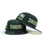 Dark Green Houston Astros 'stros Gray Bottom 2000 Inaugural Season Side Patch New Era 59Fifty Fitted