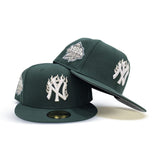 Dark Green New York Yankees Flame Logo Gray Bottom 1999 World Series New Era 59Fifty Fitted