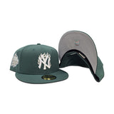 Dark Green New York Yankees Flame Logo Gray Bottom 1999 World Series New Era 59Fifty Fitted