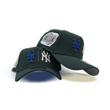 Dark Green New York Yankees x New York Mets Curved Brim Gray Bottom 2000 Subway Series Side Patch New Era 9Forty A-Frame Snapback