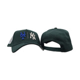 Dark Green New York Yankees x New York Mets Curved Brim Gray Bottom 2000 Subway Series Side Patch New Era 9Forty A-Frame Snapback