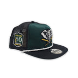 Dark Green Oakalnd Athletics Black Trucker Green Bottom 50th Anniversary Side Patch New Era Snapback