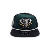 Dark Green Oakalnd Athletics Black Trucker Green Bottom 50th Anniversary Side Patch New Era Snapback