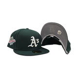 Dark Green Oakland Athletics Gray Bottom 1989 World Series Side Patch New Era 59Fifty Fitted