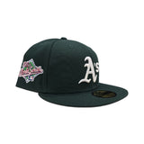 Dark Green Oakland Athletics Gray Bottom 1989 World Series Side Patch New Era 59Fifty Fitted