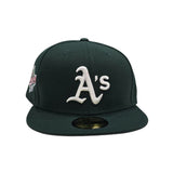 Dark Green Oakland Athletics Gray Bottom 1989 World Series Side Patch New Era 59Fifty Fitted