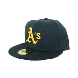 Dark Green Oakland Athletics Gray Bottom New Era 59Fifty True Authentic On Field Fitted