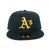 Dark Green Oakland Athletics Gray Bottom New Era 59Fifty True Authentic On Field Fitted