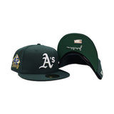 Dark Green Oakland Athletics Jackie Robinson Signature Edition Green Bottom #42 "Breaking Barriers" Side Patch New Era 59Fifty Fitted