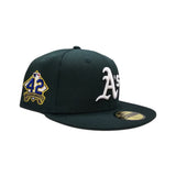 Dark Green Oakland Athletics Jackie Robinson Signature Edition Green Bottom #42 "Breaking Barriers" Side Patch New Era 59Fifty Fitted