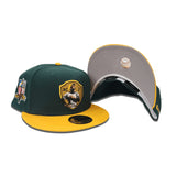 Dark Green Roberto Clemente Yellow Visor Gray Bottom #21 Clemente Side Patch New Era 59Fifty Fitted