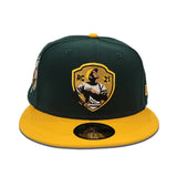 Dark Green Roberto Clemente Yellow Visor Gray Bottom #21 Clemente Side Patch New Era 59Fifty Fitted