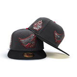 Dark Gray Los Angeles Angels Black Visor Gray Bottom 40th Season Side Patch New Era 59Fifty Fitted