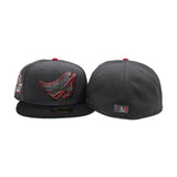 Dark Gray Los Angeles Angels Black Visor Gray Bottom 40th Season Side Patch New Era 59Fifty Fitted