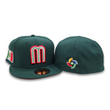 Dark Green Mexico Red Bottom 2023 World Baseball Classic New Era 59Fifty Fitted