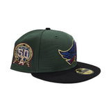 Cilantro Green Los Angeles Angels Black Visor Gray Bottom 50th Anniversary Patch New Era 59Fifty Fitted