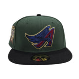 Cilantro Green Los Angeles Angels Black Visor Gray Bottom 50th Anniversary Patch New Era 59Fifty Fitted