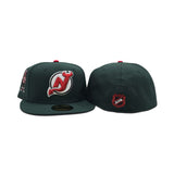 Dark Green New Jersey Devils Gray Bottom Devils Mascot Side Patch New Era 59Fifty Fitted