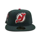 Dark Green New Jersey Devils Gray Bottom Devils Mascot Side Patch New Era 59Fifty Fitted