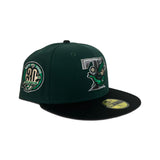 Dark Green Toronto Blue Jays Black Visor Gray Bottom 30th Anniversary Side Patch New Era 59Fifty Fitted