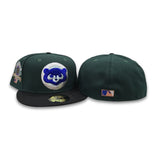 Dark Green Chicago Cubs Back Visor Gray Bottom 1990 All Star Game Side Patch New Era 59Fifty Fitted