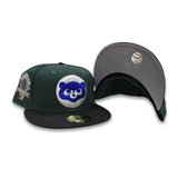 Dark Green Chicago Cubs Back Visor Gray Bottom 1990 All Star Game Side Patch New Era 59Fifty Fitted