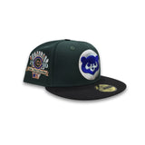 Dark Green Chicago Cubs Back Visor Gray Bottom 1990 All Star Game Side Patch New Era 59Fifty Fitted