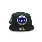 Dark Green Chicago Cubs Back Visor Gray Bottom 1990 All Star Game Side Patch New Era 59Fifty Fitted