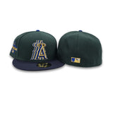 Dark Green Los Angeles Angels Navy Blue Visor Gray Bottom 2010 All Star Game Side Patch New Era 59Fifty Fitted