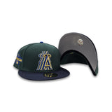 Dark Green Los Angeles Angels Navy Blue Visor Gray Bottom 2010 All Star Game Side Patch New Era 59Fifty Fitted