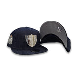 Navy Blue Denim Las Vegas Raiders 60th Anniversary New Era Metal Badge 9Fifty Snapback