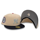 Mango New York Yankees Navy Blue Visor Gray Bottom 1942 All Star Game Side Patch New Era 59Fifty Fitted