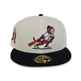 Off White Mascot Detroit Tigers Navy Blue Visor Gray Bottom 1968 World Series Champions Side Patch New Era 59Fifty Fitted