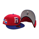 Red Dominican Republic Royal Blue Visor Gray Bottom 2023 World Baseball Classic New Era 59Fifty Fitted