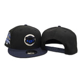 Black Chicago Cubs Navy Blue Visor Gray Bottom 1990 All Star Game Side Patch New Era 9Fifty Snapback