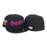 Black Cleveland Guardians Gray Bottom Progressive Field Side Patch New Era 59Fifty Fitted