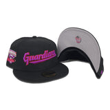 Black Cleveland Guardians Gray Bottom Progressive Field Side Patch New Era 59Fifty Fitted