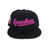 Black Cleveland Guardians Gray Bottom Progressive Field Side Patch New Era 59Fifty Fitted
