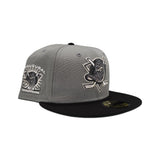 Storm Gray Anaheim Mighty Ducks Black Visor Green Bottom 1993-1994 Inaugural Season Side Patch New Era 59Fifty Fitted