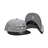 Gray Atlanta Braves Lightning Logo Snapback