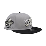 Gray Atlanta Braves Lightning Logo Snapback