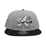 Gray Atlanta Braves Lightning Logo Snapback