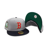 Gray Boston Red Sox Navy Blue Visor Green Bottom 1999 All Star Game Side Patch New Era 59Fifty Fitted