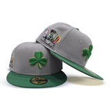 Gray Boston Celtics Kelly Green Visor Gray Bottom 17x NBA Champions Side Patch New Era 59Fifty Fitted