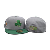 Gray Boston Celtics Kelly Green Visor Gray Bottom 17x NBA Champions Side Patch New Era 59Fifty Fitted