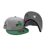 Gray Boston Celtics Kelly Green Visor Gray Bottom 17x NBA Champions Side Patch New Era 59Fifty Fitted